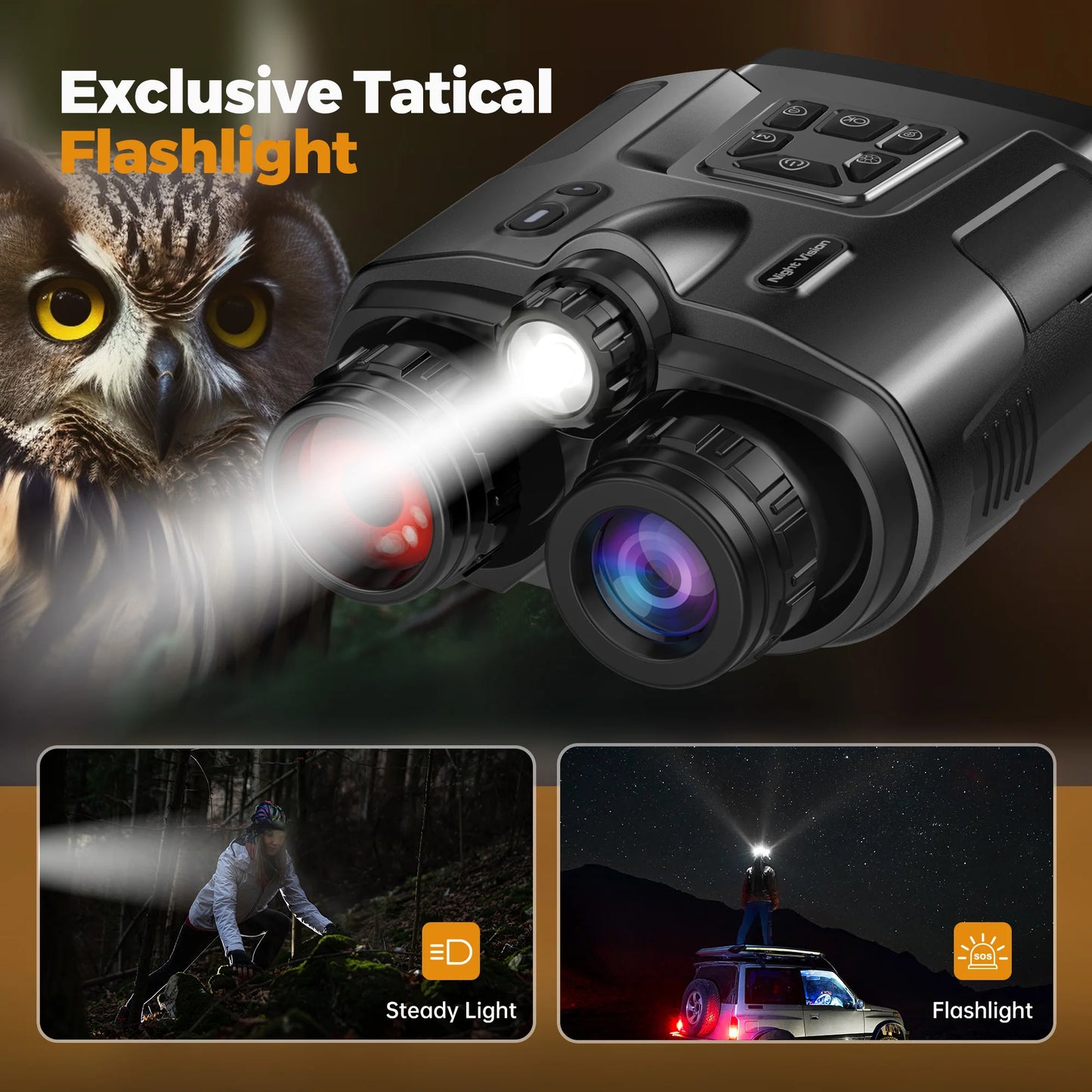 Rechargeable 4K Night Vision Binoculars