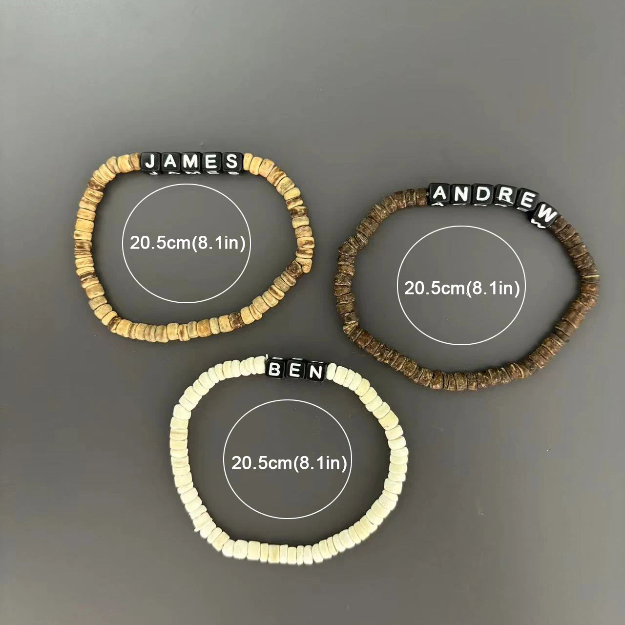 Personalized Coconut Shell Bracelet