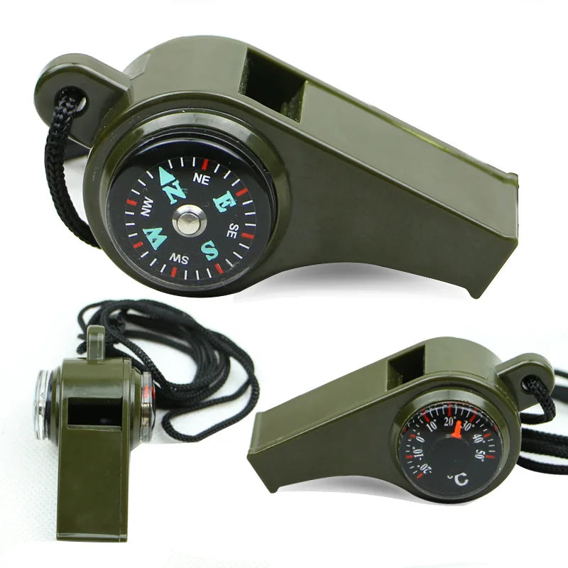 Emergency Survival Whistle with Compass
