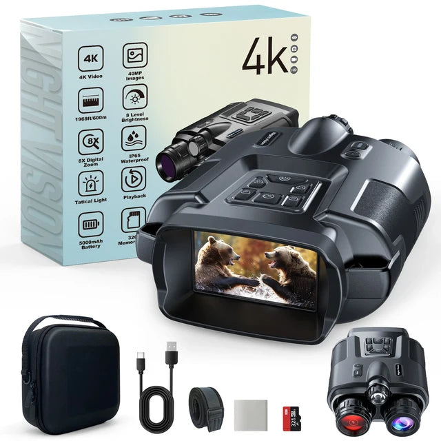 Rechargeable 4K Night Vision Binoculars