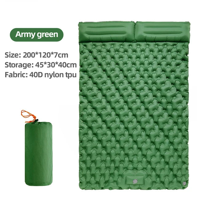 Lightweight Double Inflatable Cushion for Outdoor and Travel