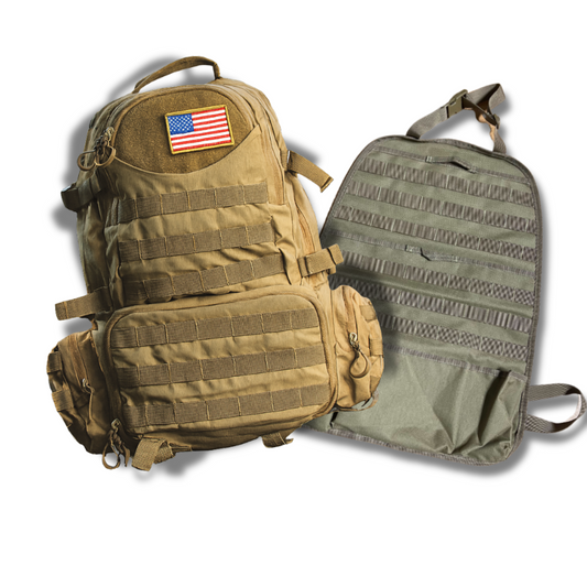 Tactical Dad Diaperbag/Daypack with Tactical Dad Car Seat Organizer