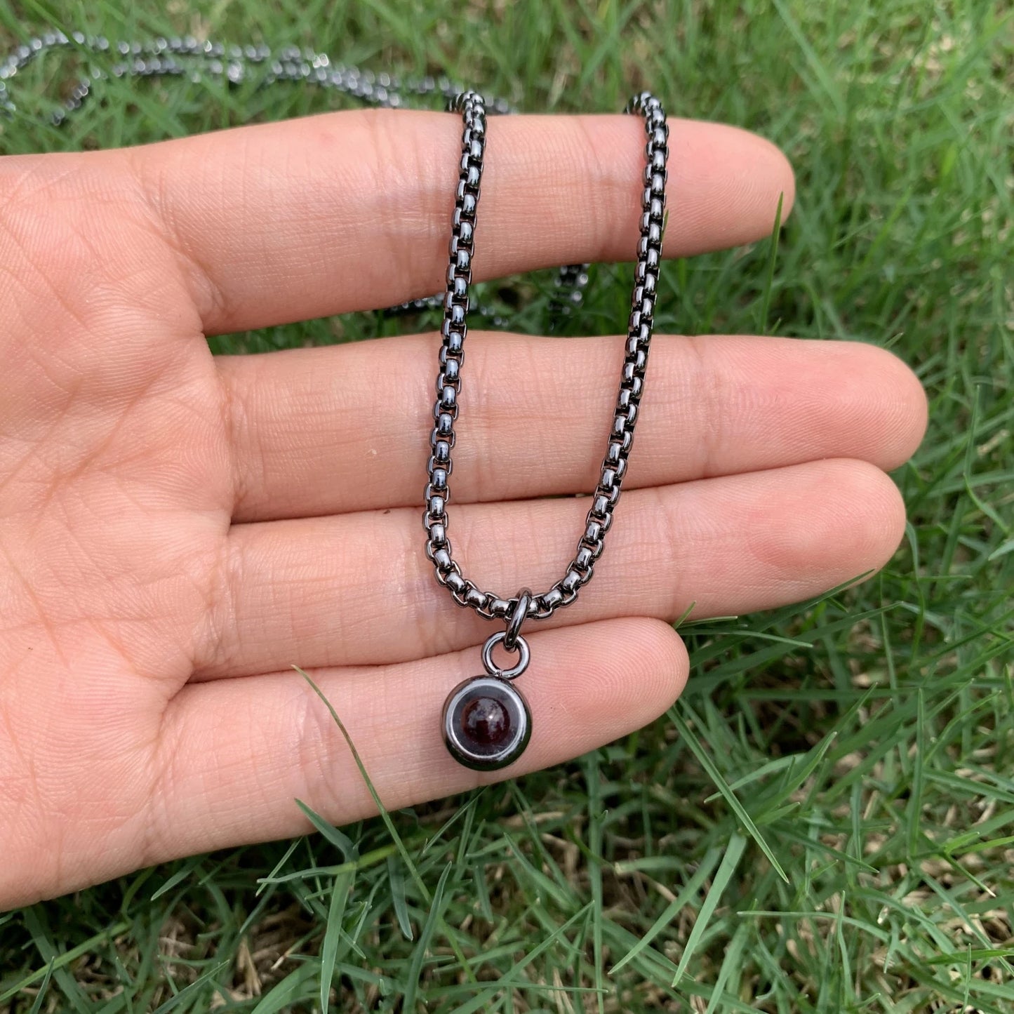 Personalized Circle Photo Necklace