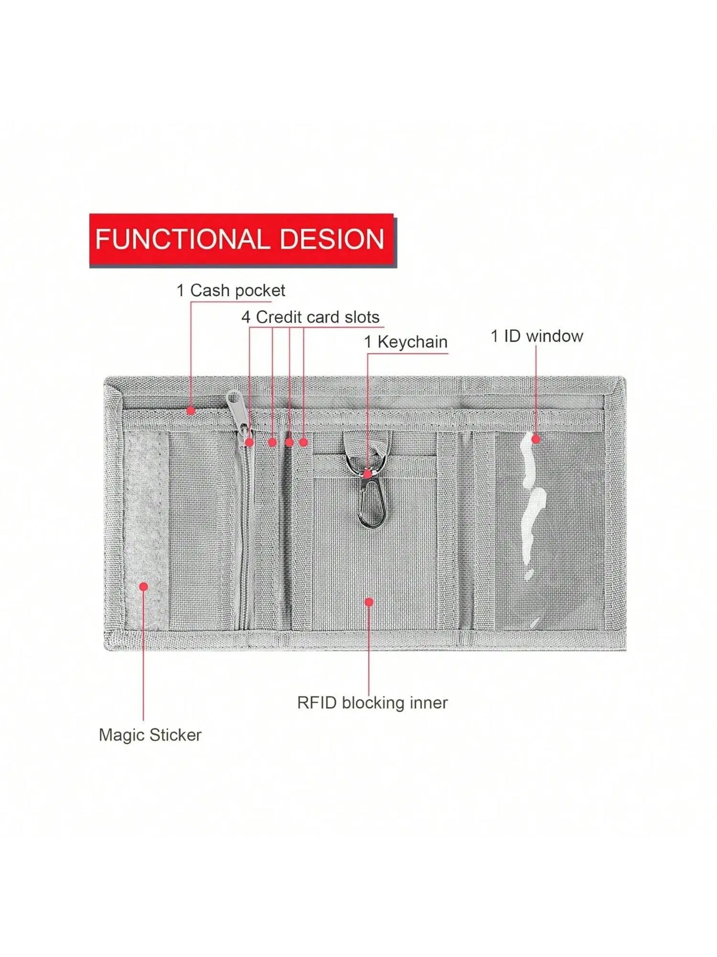 Kids Pixel Block Trifold Wallet