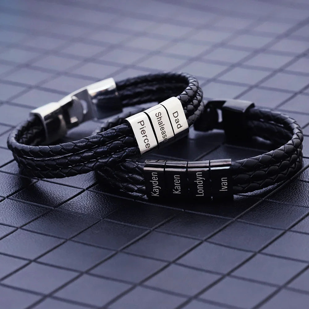 Personalized Leather Bracelet