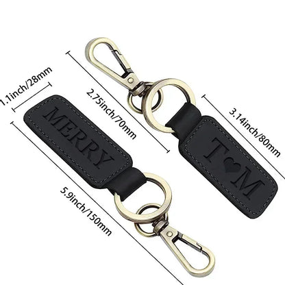 Personalized Leather Keychain