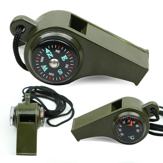 Emergency Survival Whistle with Compass