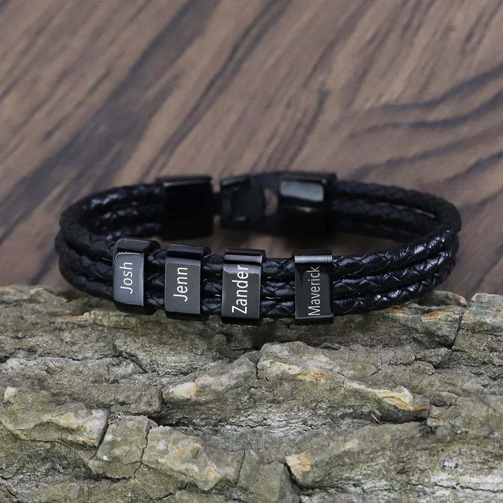 Personalized Leather Bracelet