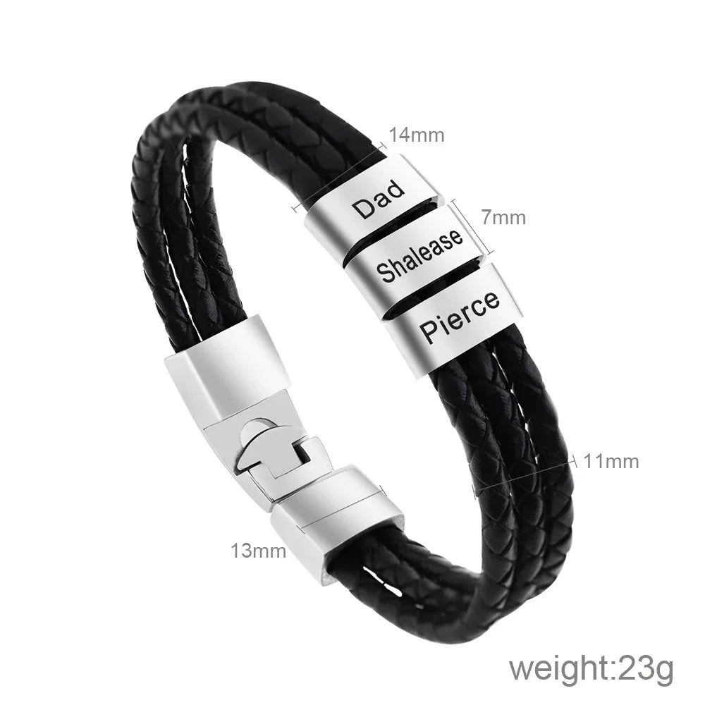 Personalized Leather Bracelet