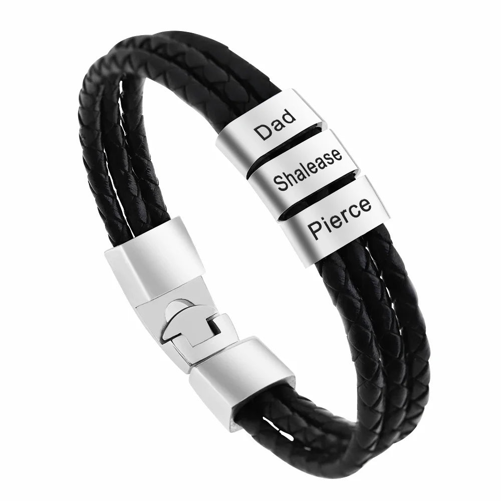 Personalized Leather Bracelet