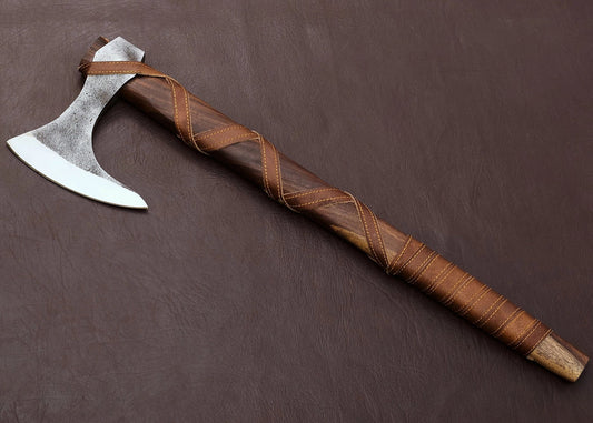STEEL, LEATHER & WOOD -- THE PERFECT INGREDIENTS FOR A VIKING AXE