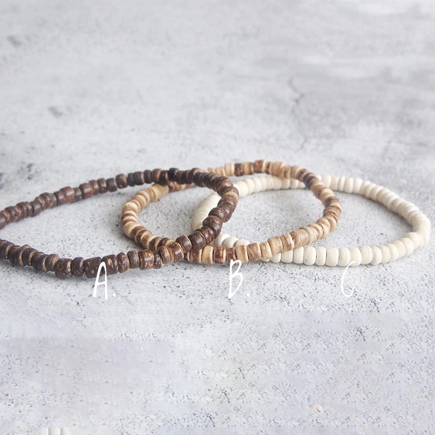 Personalized Coconut Shell Bracelet